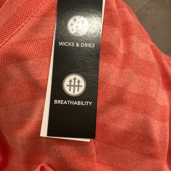 Mens Zelos XXL coral stripe wicking and breathability shirt! Great for the gym - Picture 7 of 7